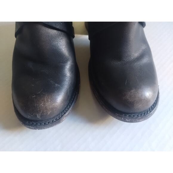 Freebird By Steven Baker Leather Strappy Brown Black Distressed Boots US7 - Picture 10 of 16